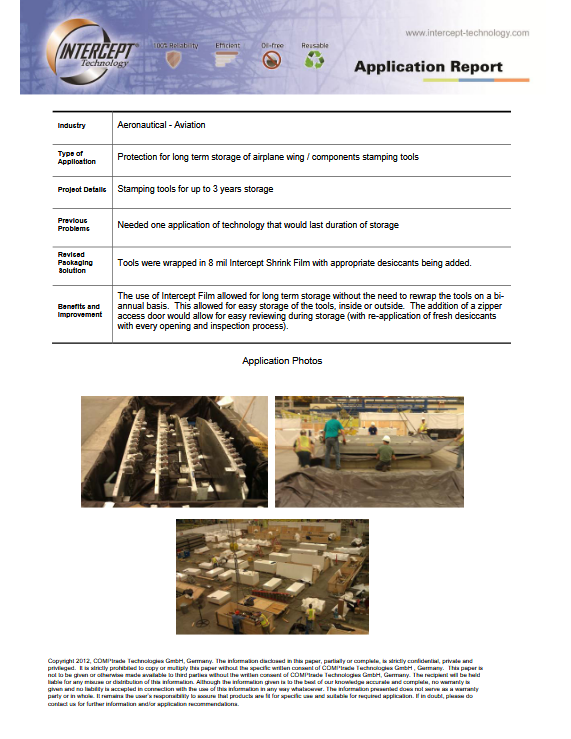 Intercept Technology™ - Ver detalles sobre nuestro PDF de Componentes de Aeronaves