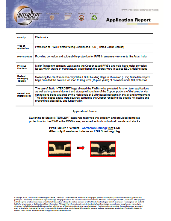 Intercept Technology™ - Ver detalles sobre nuestro PDF de Protección ESD
